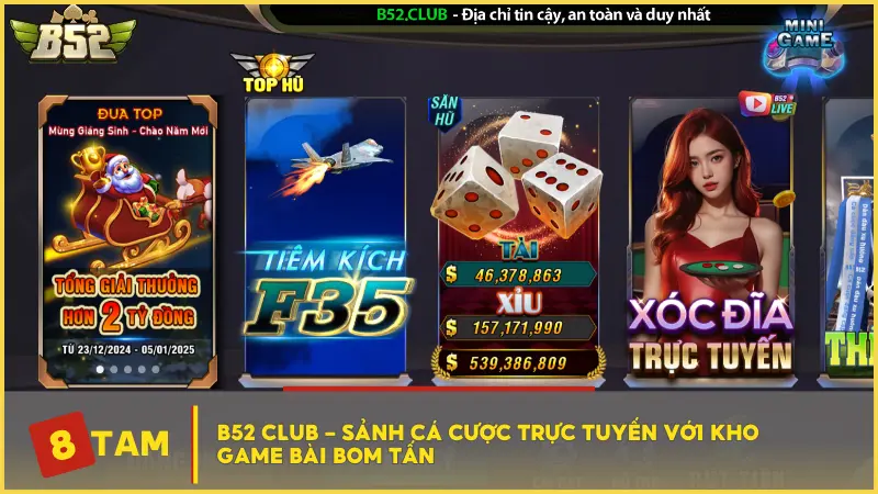 B52 Club - Sảnh cá cược trực tuyến với kho game bài bom tấn