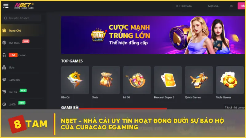 Nbet - Nhà cái uy tín hoạt động dưới sự bảo hộ của Curacao eGaming