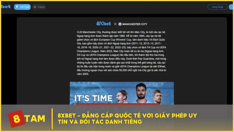 8XBET - Đẳng cấp quốc tế với giấy phép uy tín và đối tác danh tiếng