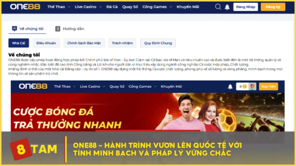 ONE88: Hành trình vươn lên quốc tế với tính minh bạch và pháp lý vững chắc