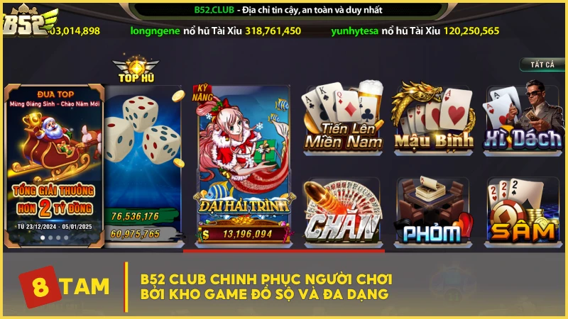 B52 CLUB chinh phục người chơi bởi kho game đồ sộ và đa dạng 