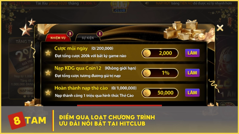 Điểm qua loạt chương trình ưu đãi nổi bật tại HITCLUB