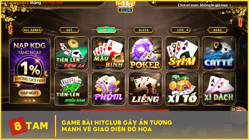 Game bài HITCLUB gây ấn tượng mạnh về giao diện đồ họa  