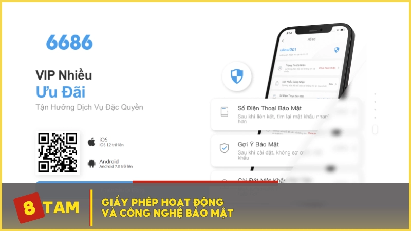 Giấy phép hoạt động và công nghệ bảo mật 