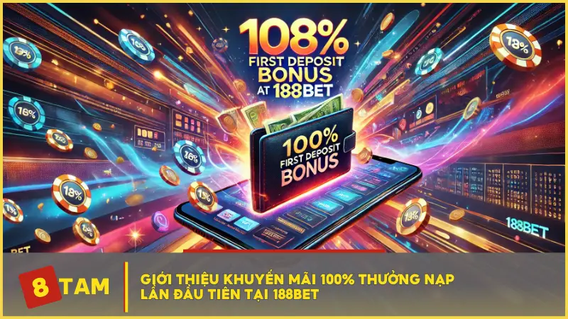 Giới thiệu khuyến mãi 100% Thưởng Nạp Lần Đầu Tiên tại 188BET 