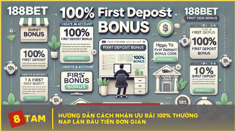 Hướng dẫn cách nhận ưu đãi 100% Thưởng Nạp Lần Đầu Tiên đơn giản