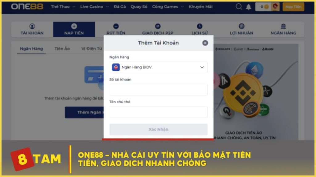 ONE88 - Nhà cái uy tín với bảo mật tiên tiến, giao dịch nhanh chóng