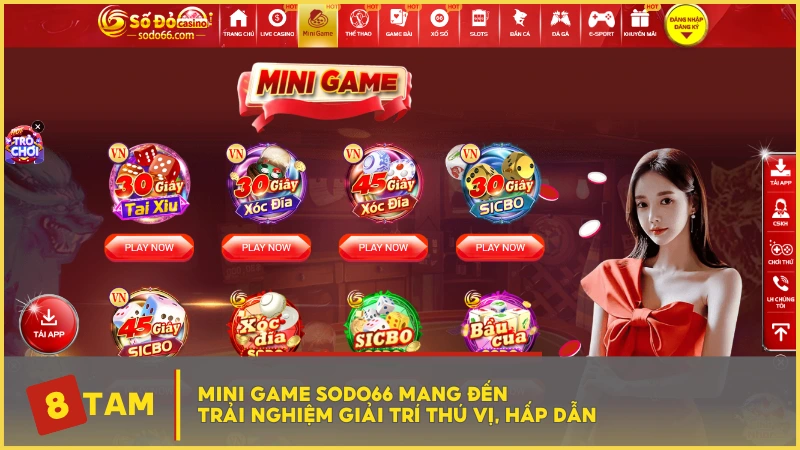 Mini Game SODO66 mang đến trải nghiệm giải trí thú vị, hấp dẫn