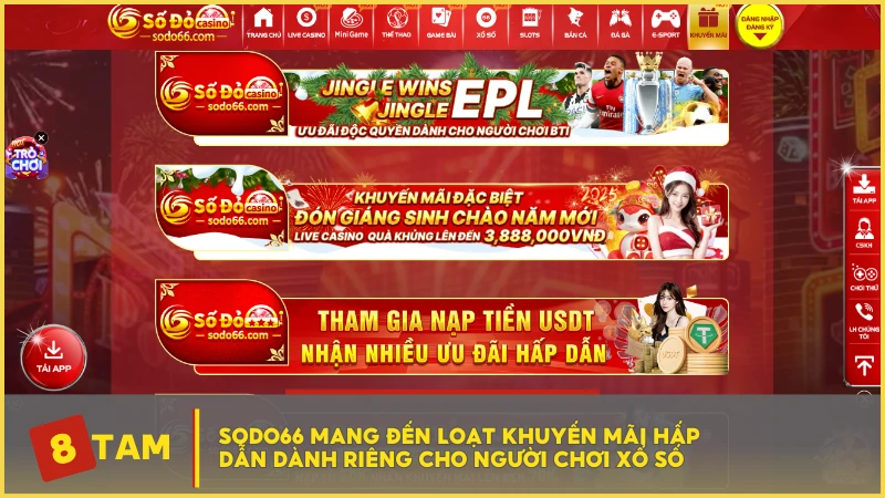 SODO66 mang đến loạt khuyến mãi hấp dẫn dành riêng cho người chơi xổ số