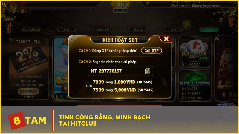 Tính công bằng, minh bạch tại HITCLUB